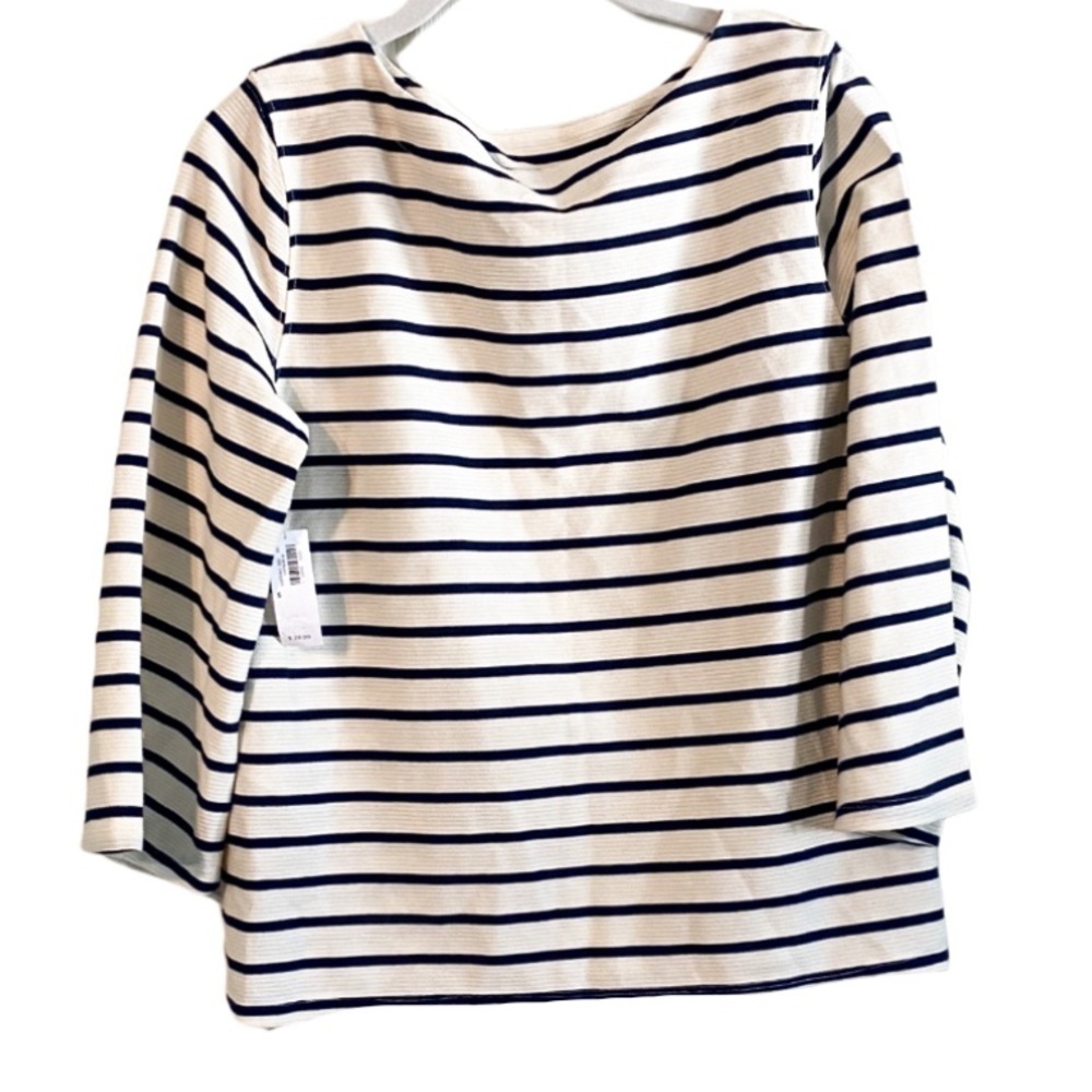 Old Navy long sleeve navy striped top s